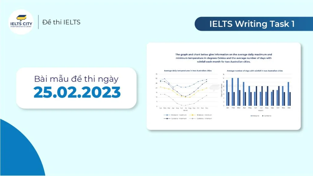 Bài mẫu đề thi IELTS Writing Task 1 ngày 25.02.2023 - Dạng mixed charts