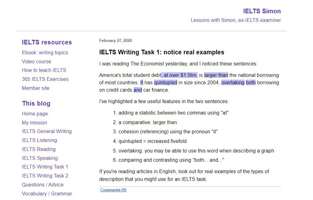 Trang web học IELTS online miễn phí - IELTS Simon