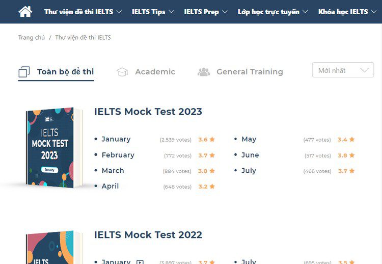 thi thử IELTS online miễn phí trên IELTS online test - Bước 2