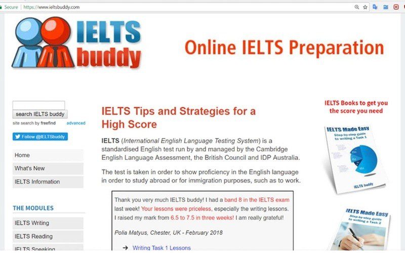 Website test IELTS Listening online free - IELTS Buddy