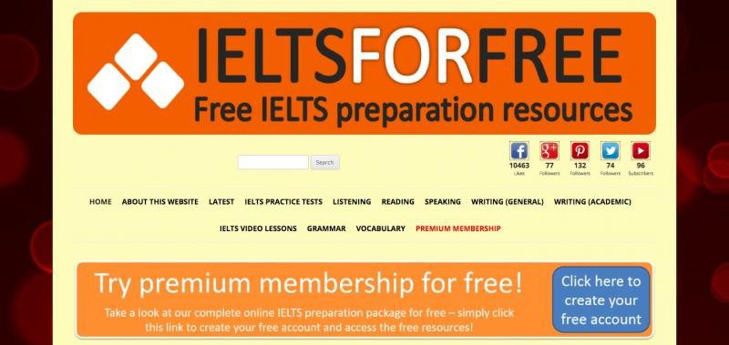 Website IELTS Listening test online - IELTS For Free