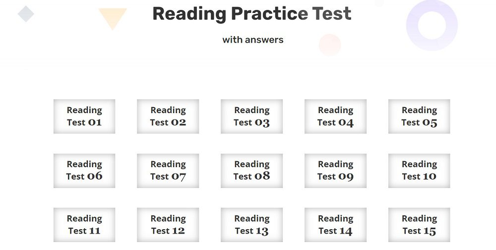 Website Test Reading IELTS online - IELTS Training Online