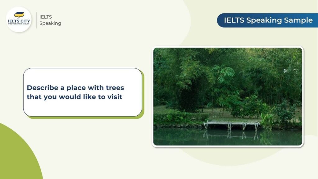 Bài mẫu Describe a place with trees that you would like to visit - IELTS Speaking Part 2,3