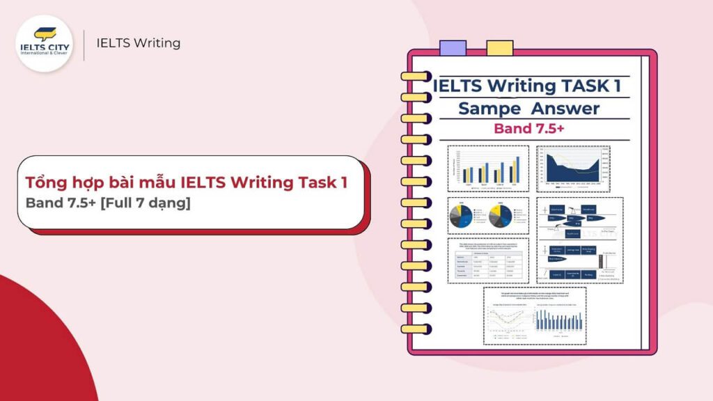 Tổng hợp bài mẫu IELTS Writing Task 1 band 7.5+ đầy đủ nhất