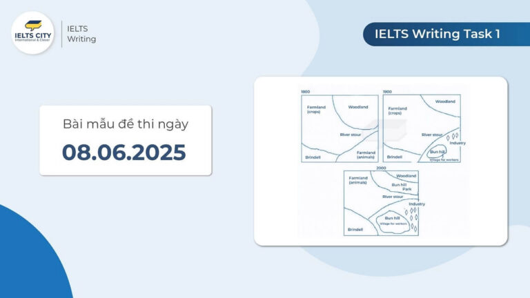 Bài mẫu đề thi IELTS Writing Task 1 ngày 11.06.2025