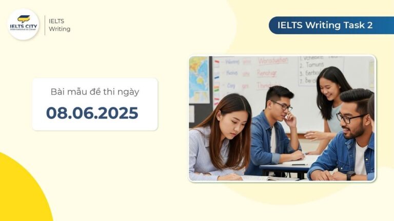 Bài mẫu đề thi IELTS Writing Task 2 ngày 08.06.2025
