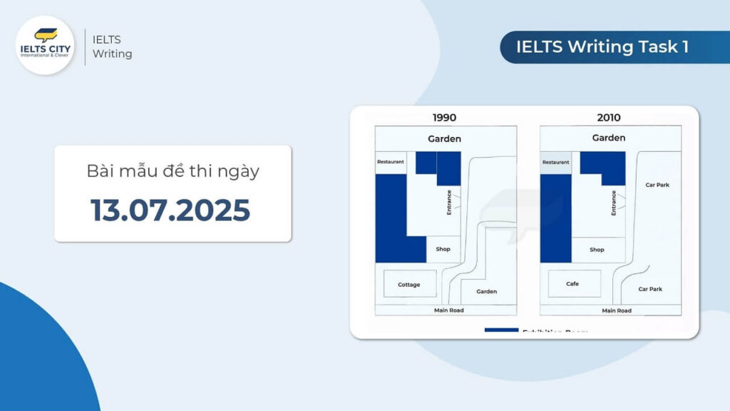Bài mẫu đề thi IELTS Writing Task 1 ngày 13.07.2025
