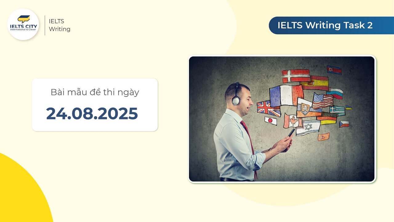 Bài mẫu đề thi IELTS Writing Task 2 ngày 24.08.2025