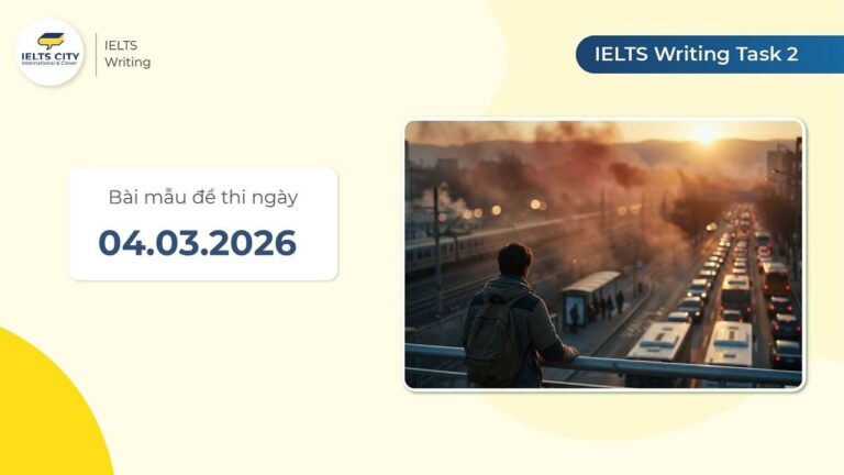 Bài mẫu đề thi IELTS Writing Task 2 ngày 04.03.2026