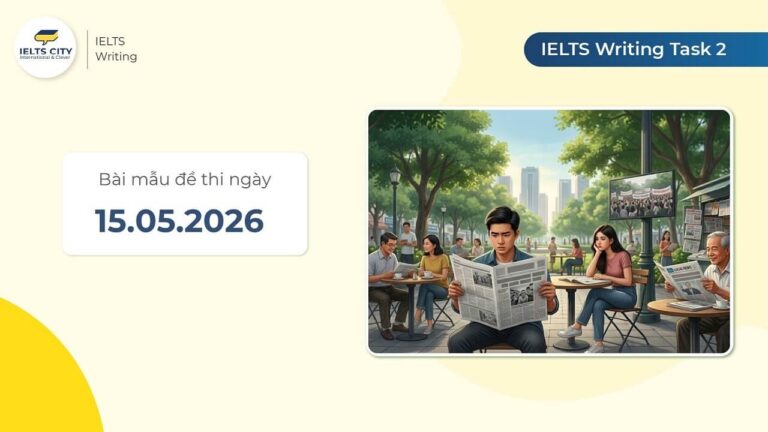 Bài mẫu đề thi IELTS Writing Task 2 ngày 15.05.2026